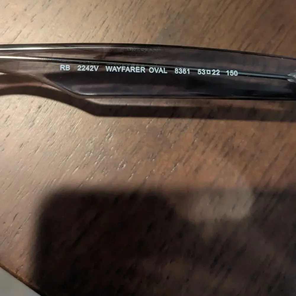 NEW Ray-Ban Wayfarer Oval  Transparent Blue Color Reactive Eyeglasses Frames